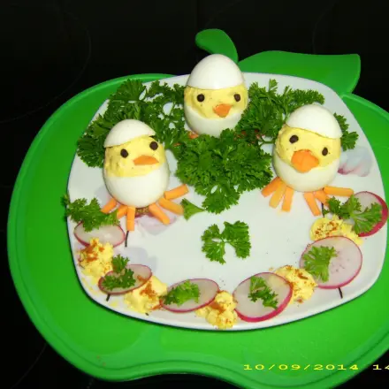 Eierküken für Eier-, Käse- oder Wurstplatten