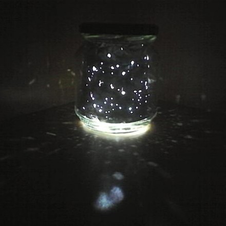 Sternenbild-Licht im Schraubglas selber machen