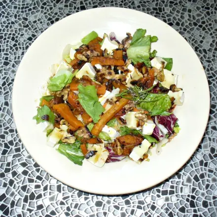 Kürbissalat mit Camembert