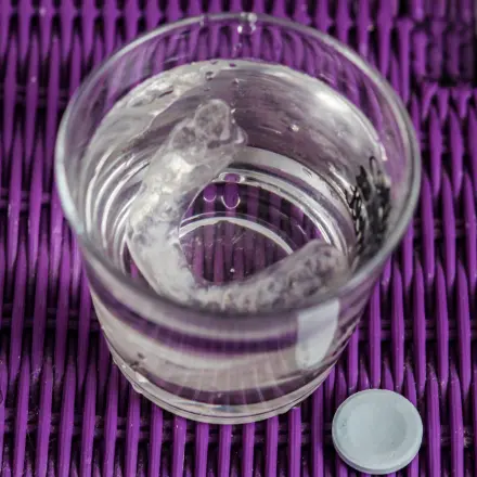 Aufbissschiene/Knirscherschiene reinigen