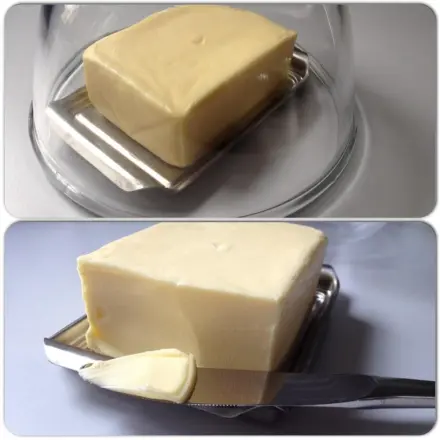 Harte und kalte Butter schnell streichfähig