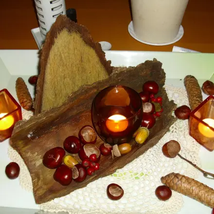 Herbst-Tischdeko aus Naturmaterialien selber machen