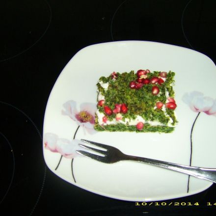 Mooskuchen - Kuchen mit Blattspinat