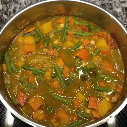 Kürbiseintopf von zweierlei Kürbis - vegetarisch