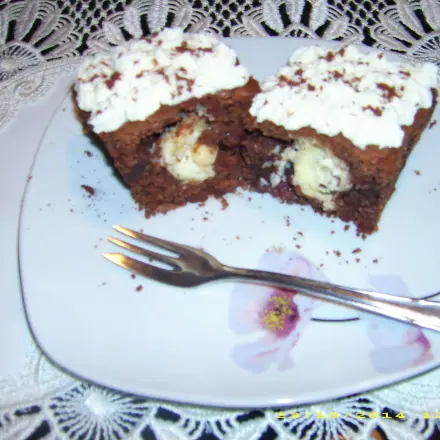 Schokoküchlein mit Kokoskern