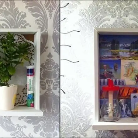 Alte Schublade als Hängeregal verwenden