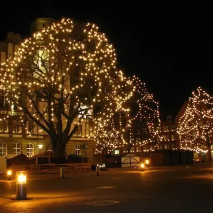 Außenlichterketten für Weihnachten anbringen