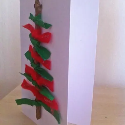 Weihnachtskarte mit Christbaum-Motiv