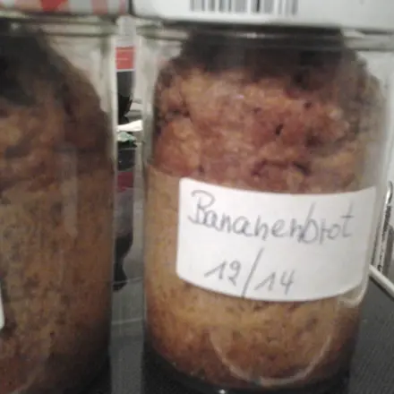 Bananenbrot in Twist-off- oder Sturzgläsern