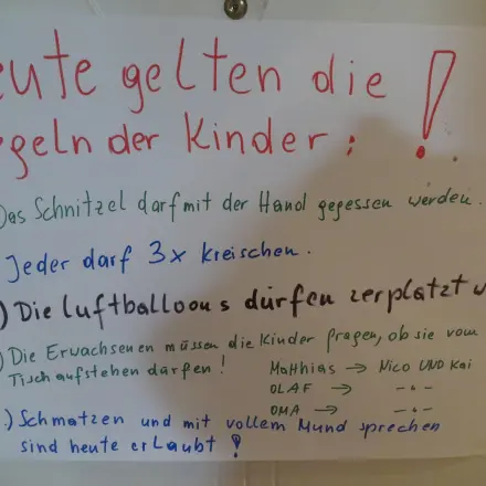 Kinderregeln beim Familienessen