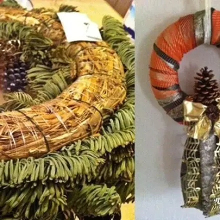 Upcycling Idee - alte Adventskränze verwerten