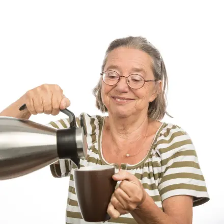 Thermoskannen mit Glaseinsatz bleiben sauber