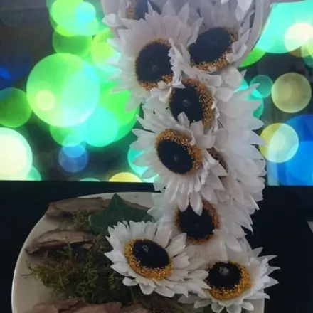 Deko Tasse - fallende Blumen