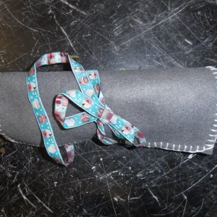 Stift- oder Pinselrolle aus Filz oder Fleece