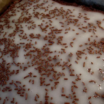 Hirschhornkuchen mit dunklem Teig