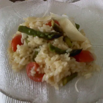 Risotto mit grünem Spargel - leichtes Frühlingsgericht