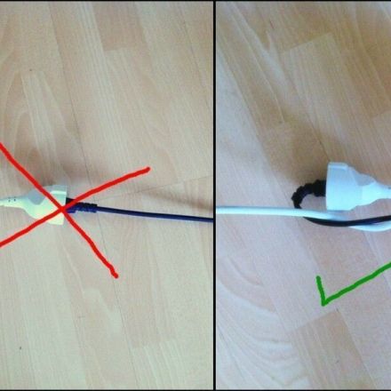 Kabel vor dem Herausreißen schützen