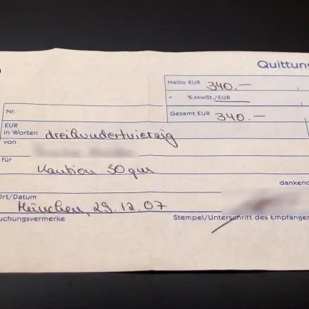 Mietkaution in 2-6 Monaten zurück