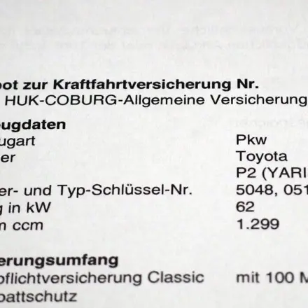 Jährlich KFZ-Versicherung testen