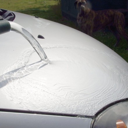 Auto waschen mit Regenwasser