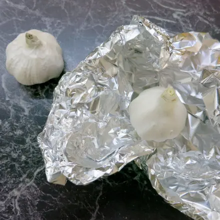 Gegarte Knoblauchzehe
