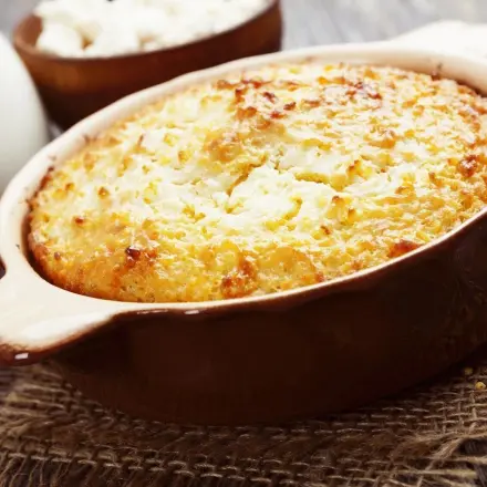 Auflauf mit Eiermilch binden