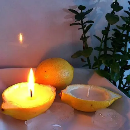 Zitronenkerzen herstellen