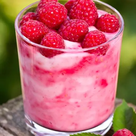 Schnelles Himbeerdessert