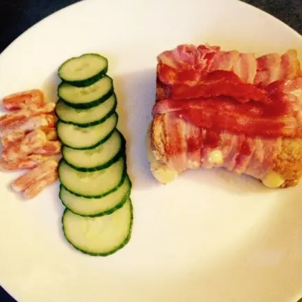 Bacon-Käse-Toast Snack