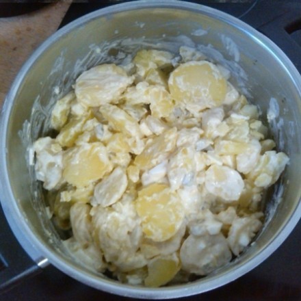 Kartoffelsalat mit selbstgemachter Mayonnaise