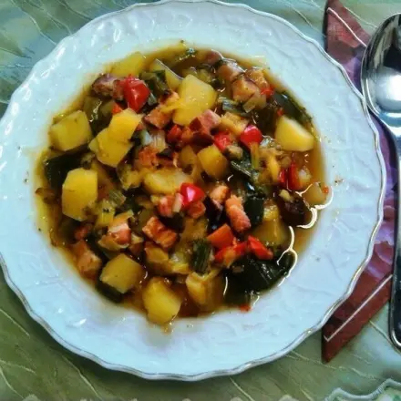 Porree-Gemüsesuppe