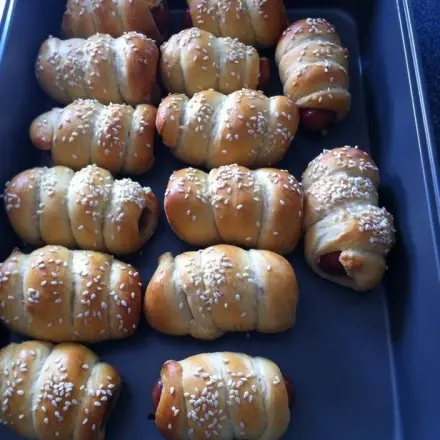 Hotdogs im Schlafrock