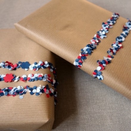 "Geschenkband" aus Konfetti ~ DIY