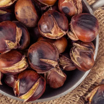 Heiße Maronen aus der Mikrowelle