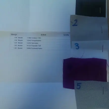 Stoffproben übersichtlich aufbewahren