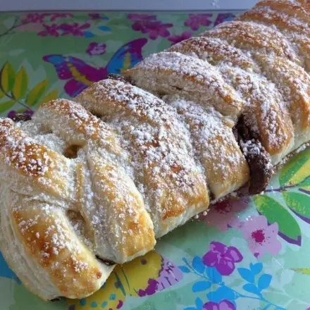 Blätterteigstrudel mit Schokolade