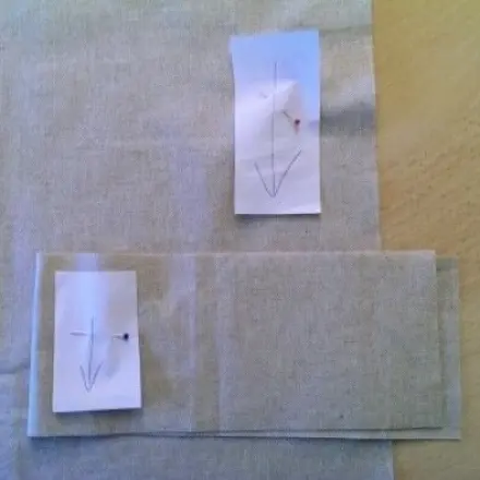 Stoffreste: Fadenlauf markieren