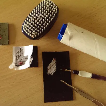 Stickvlies entfernen