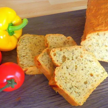 Gesundes Brot aus rotem Linsenmehl - gluten- und zuckerfrei