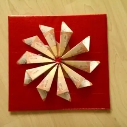 Weihnachtsstern aus Geldscheinen fertigen