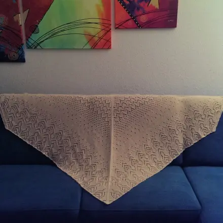 Dreieckstuch stricken, aber mit fünf Ecken
