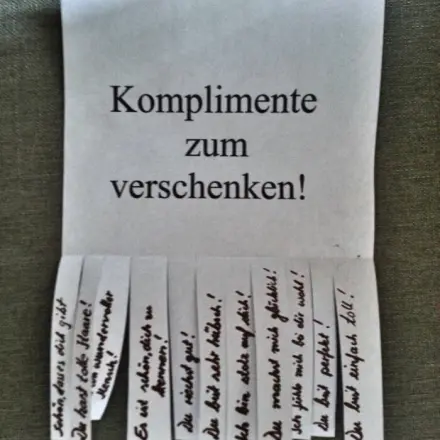 Mitmenschen etwas gutes tun - Komplimente verschenken