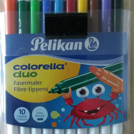 Filzstifthülle mit Klettband schließen