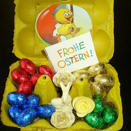 Günstige Verpackung für ein kleines Ostergeschenk