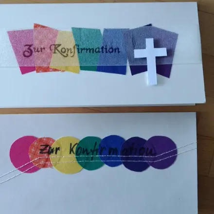 Konfirmationskarten auf textile Art entwerfen