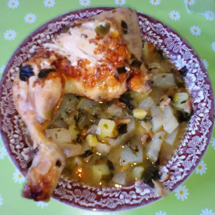 Kohlrabi-Eintopf mit Hähnchen