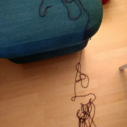 Gestrick entspannt aufribbeln