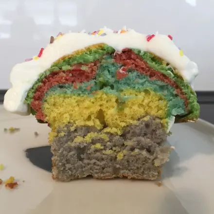 Regenbogen-Muffins