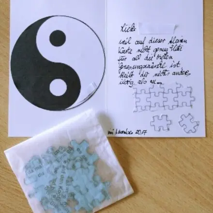 Genesungskarte als Puzzle