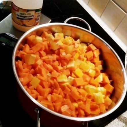 Kürbis-Orangen-Karotten-Marmelade